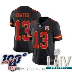 Top notch 2020 Super Bowl LIV Kansas City Chiefs #13 Sammie Coates Limited Black Rush Vapor Untouchable Football Jersey