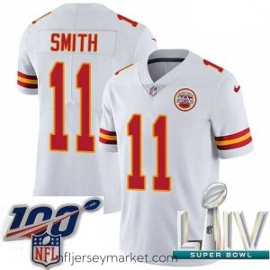Magnificent 2020 Super Bowl LIV Nike Kansas City Chiefs #11 Alex Smith White Vapor Untouchable Limited Player NFL Jersey