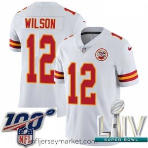 Gorgeous 2020 Super Bowl LIV Nike Kansas City Chiefs #12 Albert Wilson White Vapor Untouchable Limited Player NFL Jersey