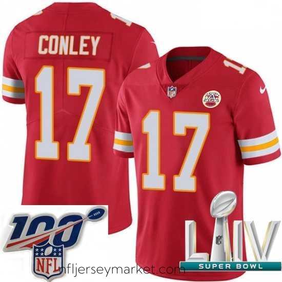 Luxurious 2020 Super Bowl LIV Nike Kansas City Chiefs #17 Chris Conley Red Team Color Vapor Untouchable Limited Player NFL Jersey