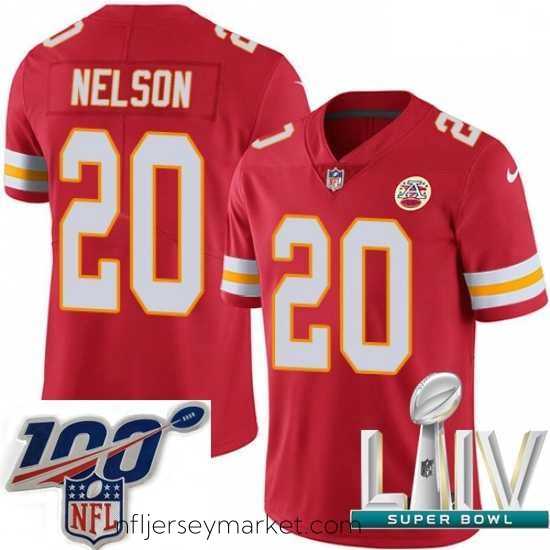 Irresistible 2020 Super Bowl LIV Nike Kansas City Chiefs #20 Steven Nelson Red Team Color Vapor Untouchable Limited Player NFL Jersey