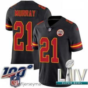 Stunning 2020 Super Bowl LIV Nike Kansas City Chiefs #21 Eric Murray Limited Black Rush Vapor Untouchable NFL Jersey