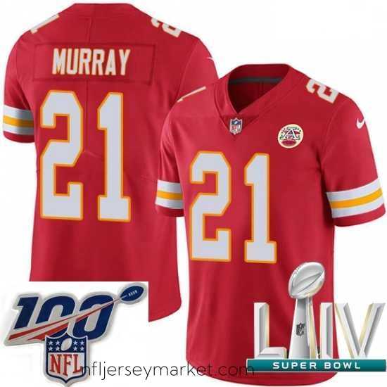 Stunning 2020 Super Bowl LIV Nike Kansas City Chiefs #21 Eric Murray Red Team Color Vapor Untouchable Limited Player NFL Jersey