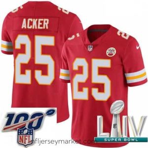 Irresistible 2020 Super Bowl LIV Nike Kansas City Chiefs #25 Kenneth Acker Red Team Color Vapor Untouchable Limited Player NFL Jersey