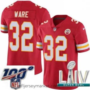 Superb 2020 Super Bowl LIV Nike Kansas City Chiefs #32 Spencer Ware Red Team Color Vapor Untouchable Limited Player NFL Jersey
