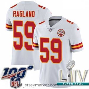 Alluring 2020 Super Bowl LIV Nike Kansas City Chiefs #59 Reggie Ragland White Vapor Untouchable Limited Player NFL Jersey