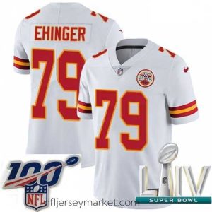 Luxurious 2020 Super Bowl LIV Nike Kansas City Chiefs #79 Parker Ehinger White Vapor Untouchable Limited Player NFL Jersey
