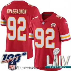 Alluring 2020 Super Bowl LIV Nike Kansas City Chiefs #92 Tanoh Kpassagnon Red Team Color Vapor Untouchable Limited Player NFL Jersey
