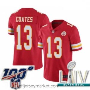 Superb 2020 Super Bowl LIV Kansas City Chiefs #13 Sammie Coates Red Team Color Vapor Untouchable Limited Player Football Jersey