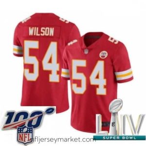 Irresistible 2020 Super Bowl LIV Kansas City Chiefs #54 Damien Wilson Red Team Color Vapor Untouchable Limited Player Football Jersey