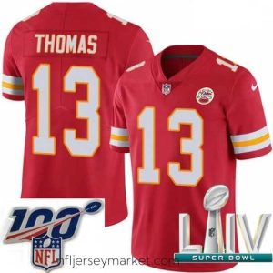 Irresistible 2020 Super Bowl LIV Nike Kansas City Chiefs #13 De'Anthony Thomas Red Team Color Vapor Untouchable Limited Player NFL Jersey