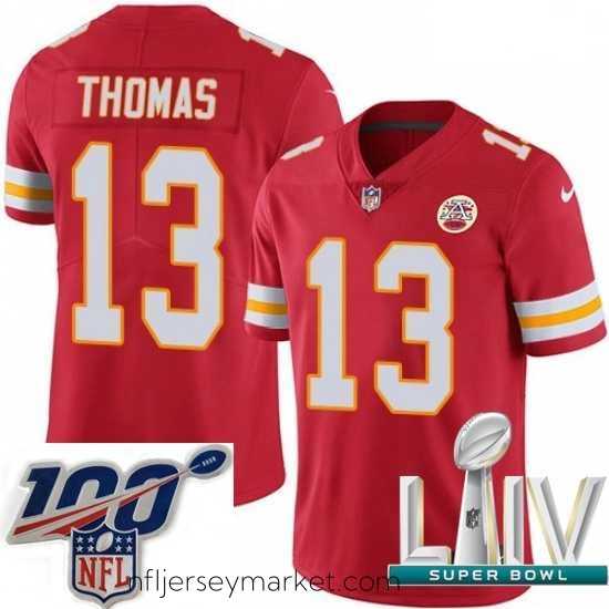 Irresistible 2020 Super Bowl LIV Nike Kansas City Chiefs #13 De'Anthony Thomas Red Team Color Vapor Untouchable Limited Player NFL Jersey