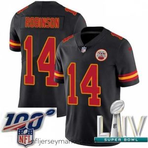 Luxurious 2020 Super Bowl LIV Nike Kansas City Chiefs #14 Demarcus Robinson Limited Black Rush Vapor Untouchable NFL Jersey