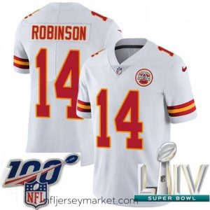 Superb 2020 Super Bowl LIV Nike Kansas City Chiefs #14 Demarcus Robinson White Vapor Untouchable Limited Player NFL Jersey