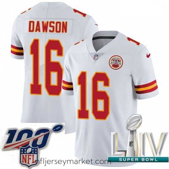 Premium 2020 Super Bowl LIV Nike Kansas City Chiefs #16 Len Dawson White Vapor Untouchable Limited Player NFL Jersey