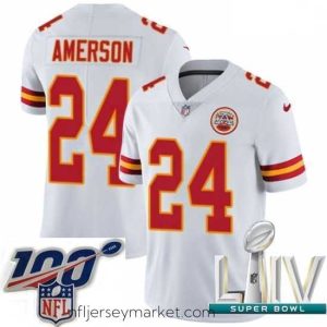 Premium 2020 Super Bowl LIV Nike Kansas City Chiefs #24 David Amerson White Vapor Untouchable Limited Player NFL Jersey