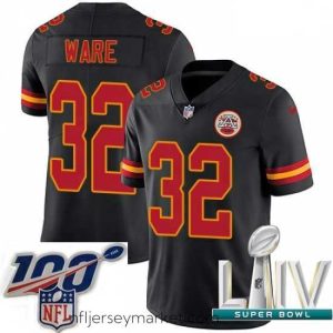 Irresistible 2020 Super Bowl LIV Nike Kansas City Chiefs #32 Spencer Ware Limited Black Rush Vapor Untouchable NFL Jersey