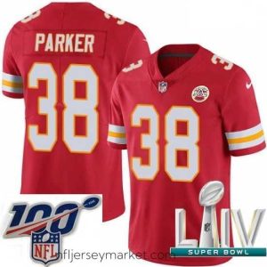 Premium 2020 Super Bowl LIV Nike Kansas City Chiefs #38 Ron Parker Red Team Color Vapor Untouchable Limited Player NFL Jersey