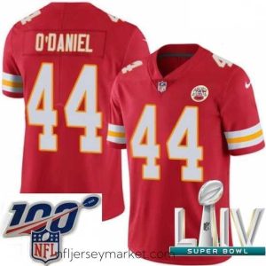 Gorgeous 2020 Super Bowl LIV Nike Kansas City Chiefs #44 Dorian O'Daniel Red Team Color Vapor Untouchable Limited Player NFL Jersey