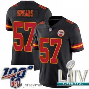 Luxurious 2020 Super Bowl LIV Nike Kansas City Chiefs #57 Breeland Speaks Limited Black Rush Vapor Untouchable NFL Jersey