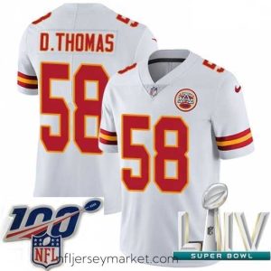Alluring 2020 Super Bowl LIV Nike Kansas City Chiefs #58 Derrick Thomas White Vapor Untouchable Limited Player NFL Jersey
