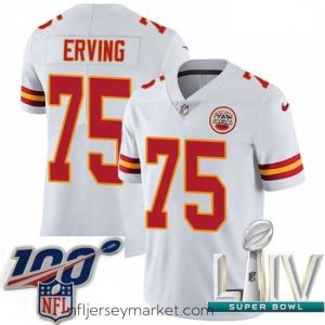 Superb 2020 Super Bowl LIV Nike Kansas City Chiefs #75 Cameron Erving White Vapor Untouchable Limited Player NFL Jersey