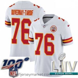 Magnificent 2020 Super Bowl LIV Nike Kansas City Chiefs #76 Laurent Duvernay-Tardif White Vapor Untouchable Limited Player NFL Jersey