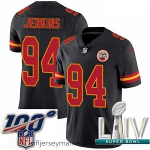 Premium 2020 Super Bowl LIV Nike Kansas City Chiefs #94 Jarvis Jenkins Limited Black Rush Vapor Untouchable NFL Jersey