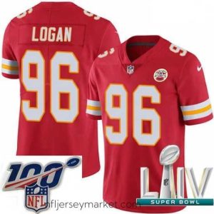 Alluring 2020 Super Bowl LIV Nike Kansas City Chiefs #96 Bennie Logan Red Team Color Vapor Untouchable Limited Player NFL Jersey