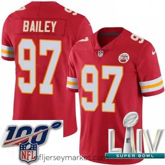 Superb 2020 Super Bowl LIV Nike Kansas City Chiefs #97 Allen Bailey Red Team Color Vapor Untouchable Limited Player NFL Jersey