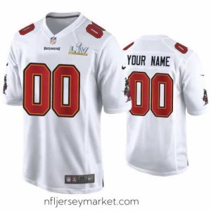 Alluring Custom Buccaneers White Super Bowl Lv Game Fashion Jersey