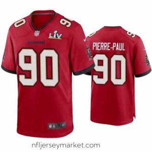 Top notch Jason Pierre Paul Buccaneers Red Super Bowl Lv Game Jersey
