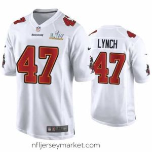 Irresistible John Lynch Buccaneers White Super Bowl Lv Game Fashion Jersey