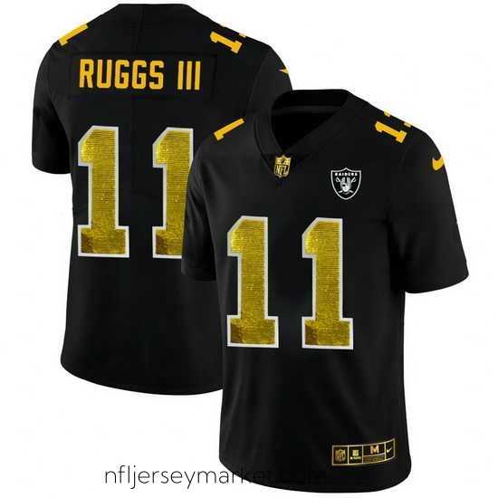 Gorgeous Las Vegas Raiders 11 Henry Ruggs III Black Nike Golden Sequin Vapor Limited NFL Jersey