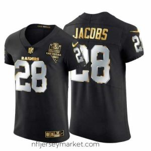 Luxurious Las Vegas Raiders 28 Josh Jacobs Nike Black Edition Vapor Untouchable Elite NFL Jersey