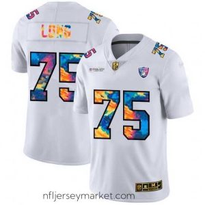 Luxurious Las Vegas Raiders 75 Howie Long White Nike Multi Color 2020 NFL Crucial Catch Limited NFL Jersey
