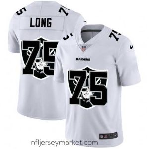 Magnificent Las Vegas Raiders 75 Howie Long White Nike Team Logo Dual Overlap Limited NFL Jersey