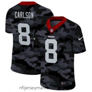Stunning Las Vegas Raiders 8 Daniel Carlson Nike 2020 Black CAMO Vapor Untouchable Limited Stitched NFL Jersey