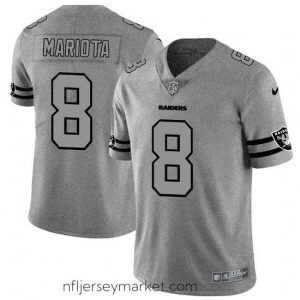 Irresistible Las Vegas Raiders 8 Marcus Mariota Nike Gray Gridiron II Vapor Untouchable Limited NFL Jersey