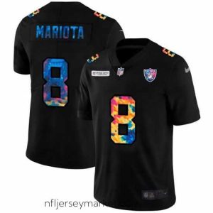 Magnificent Las Vegas Raiders 8 Marcus Mariota Nike Multi Color Black 2020 NFL Crucial Catch Vapor Untouchable Limited Jersey