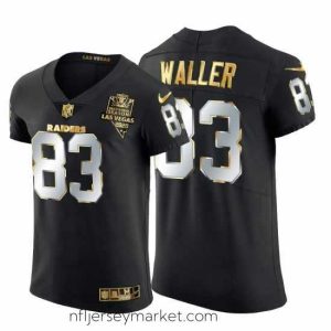 Stunning Las Vegas Raiders 83 Darren Waller Nike Black Edition Vapor Untouchable Elite NFL Jersey
