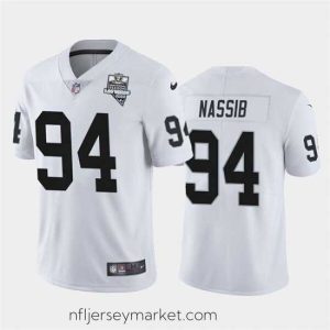 Gorgeous Las Vegas Raiders 94 Carl Nassib Vapor Limited Jersey White Inaugural Jersey