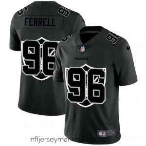 Magnificent Las Vegas Raiders 96 Clelin Ferrell Nike Team Logo Dual Overlap Limited NFL Jersey Black