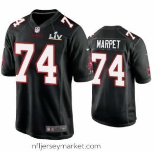 Stunning Ali Marpet Buccaneers Black Super Bowl Lv Game Fashion Jersey