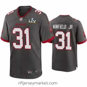 Exquisite Antoine Winfield Jr. Buccaneers Pewter Super Bowl Lv Game Jersey