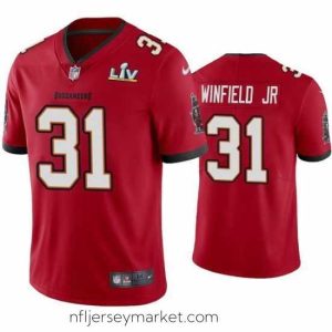 Magnificent Antoine Winfield Jr. Buccaneers Red Super Bowl Lv Vapor Limited Jersey