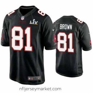 Magnificent Antonio Brown Buccaneers Black Super Bowl Lv Game Fashion Jersey