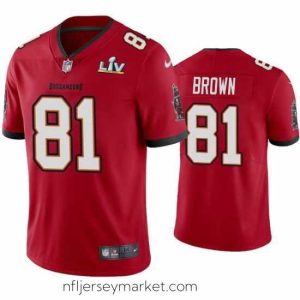 Top notch Antonio Brown Buccaneers Red Super Bowl Lv Vapor Limited Jersey