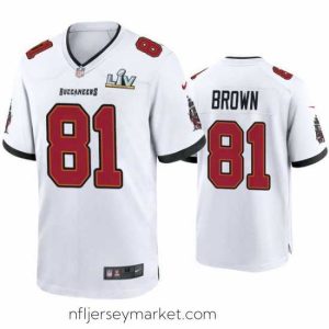 Premium Antonio Brown Buccaneers White Super Bowl Lv Game Jersey