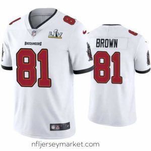 Luxurious Antonio Brown Buccaneers White Super Bowl Lv Vapor Limited Jersey